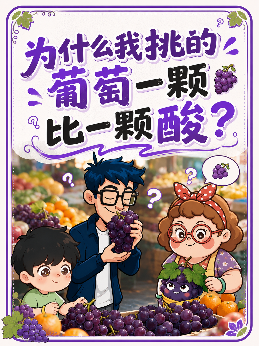 为什么我挑的葡萄一颗比一颗酸？