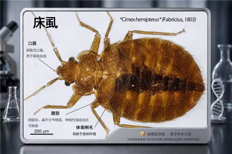 显微镜下的床虱