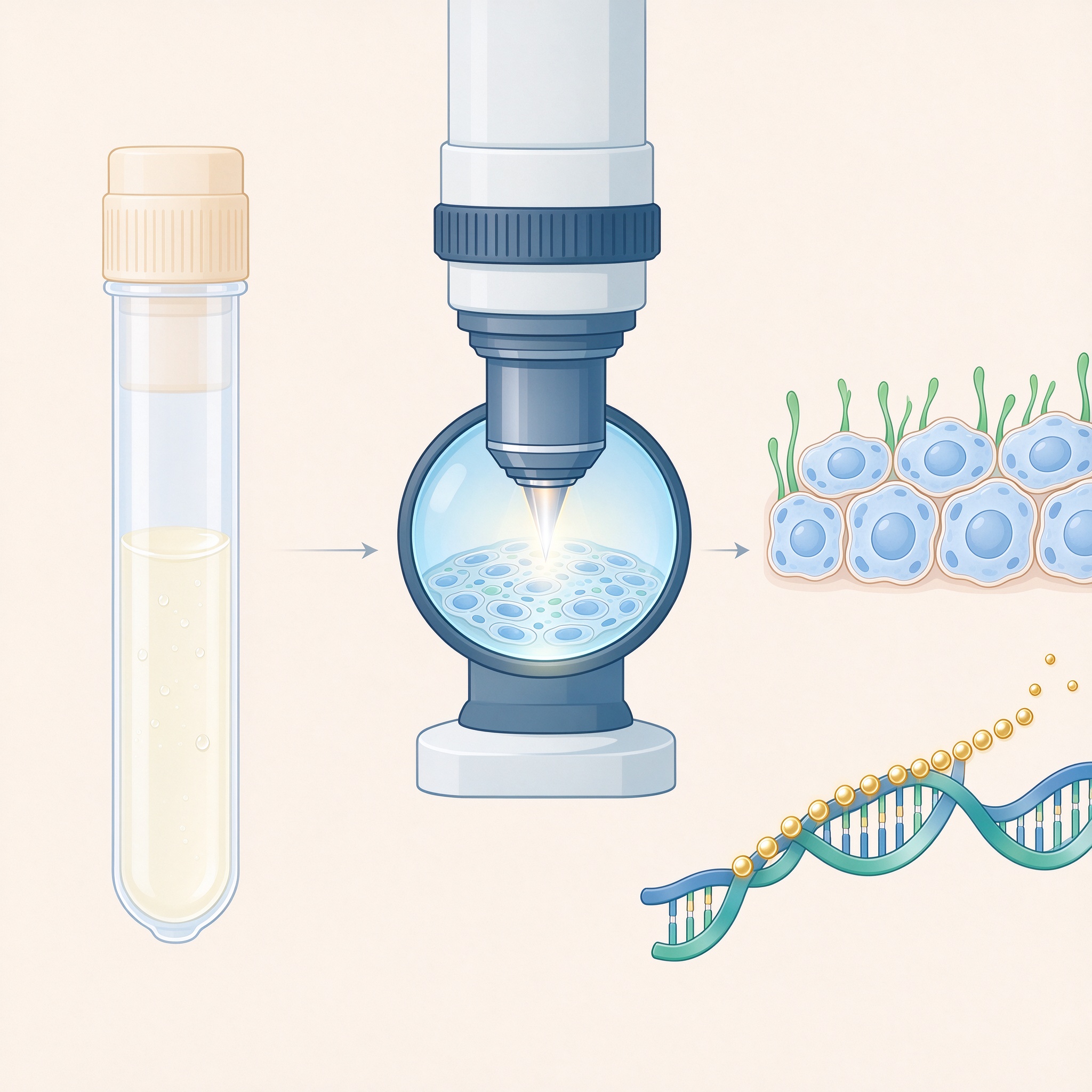 Illustration of measuring biological age from a saliva sample