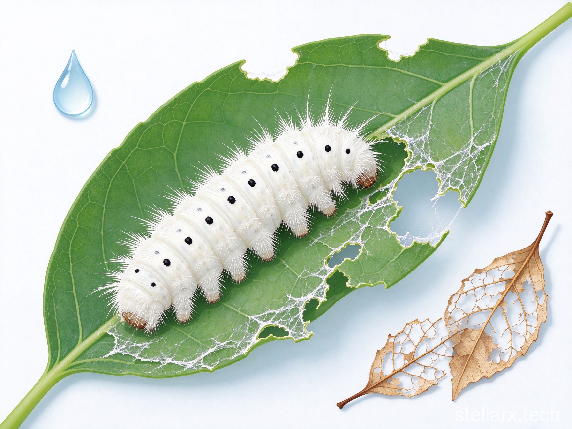 Illustration of out-of-control fall webworm larvae