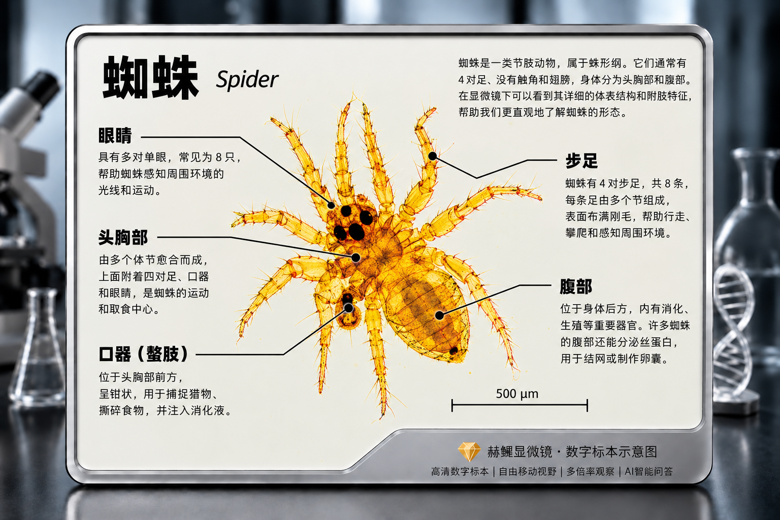 蜘蛛显微镜、赫鲤显微镜