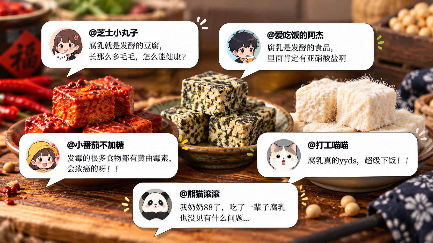 腐乳三味与美食评论热议.pn